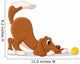 Cute Dog Cartoon Playing Yellow Ball Wall Decal