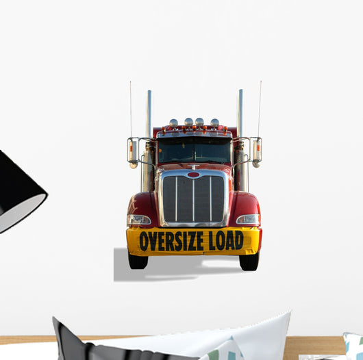 Red Truck With Banner Wall Decal