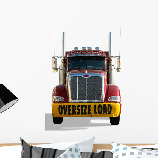 Red Truck With Banner Wall Decal