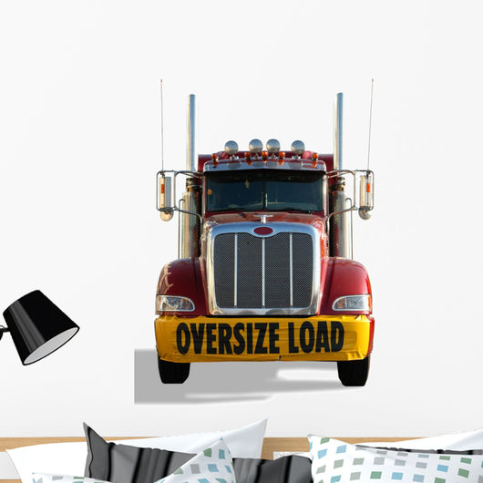 Red Truck With Banner Wall Decal