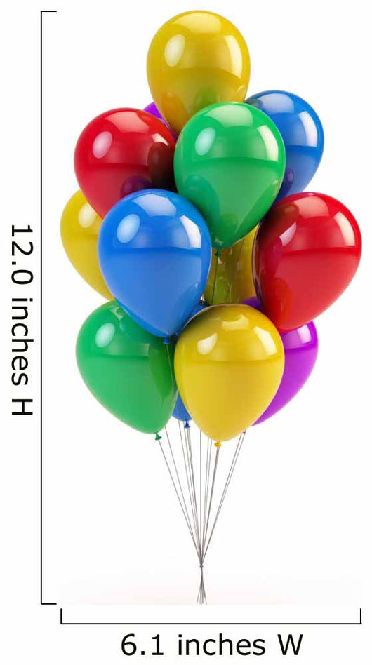 Colorful Balloons White