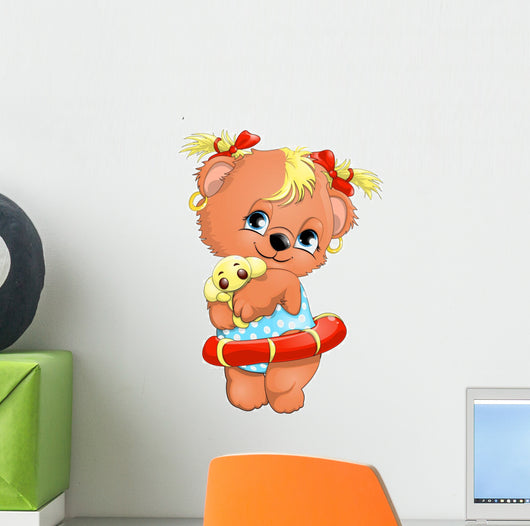 Bear Girl Wall Decal