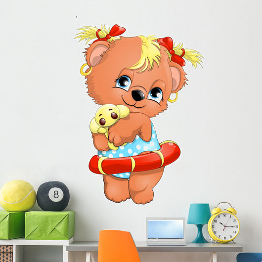 bear girl Wall Decal