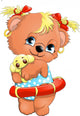 bear girl Wall Decal