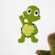 cute green turtle cartoon Wall Decal