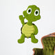 cute green turtle cartoon Wall Decal