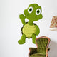 cute green turtle cartoon Wall Decal