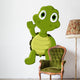cute green turtle cartoon Wall Decal