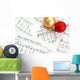 Music Notes With Christmas Carol Wall Mural