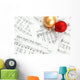 Music Notes With Christmas Carol Wall Mural