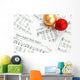 Music Notes With Christmas Carol Wall Mural