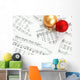 Music Notes With Christmas Carol Wall Mural