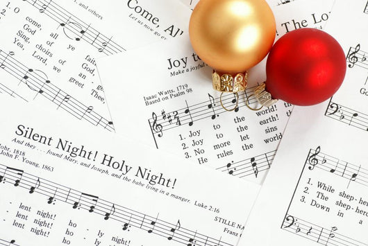 Music Notes With Christmas Carol Wall Mural