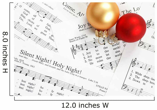 Music Notes With Christmas Carol Wall Mural