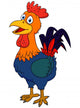 Rooster Cartoon Wall Decal
