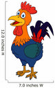 Rooster Cartoon Wall Decal