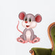 Cute mouse cartoon Wall Decal