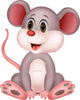 Cute mouse cartoon Wall Decal