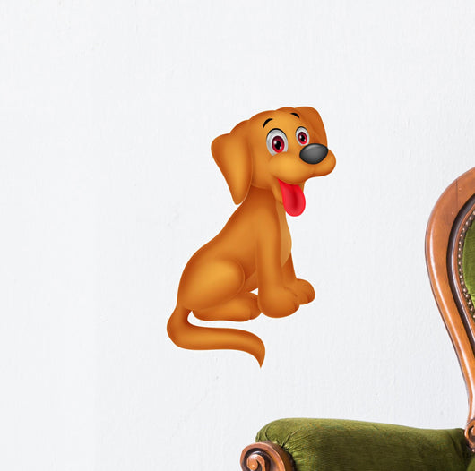 Cute Dog Cartoon Wall Decal
