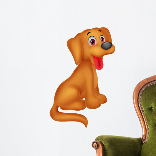 Cute dog cartoon Wall Decal
