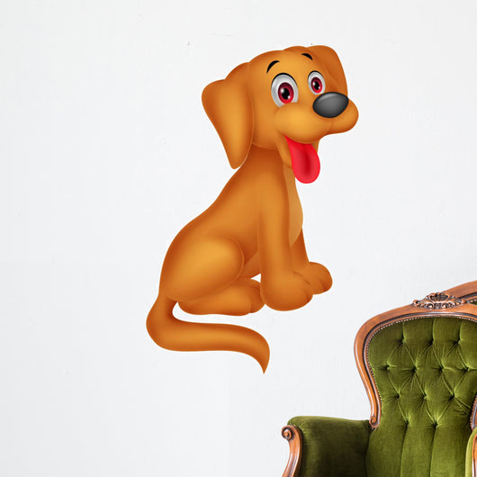 Cute dog cartoon Wall Decal