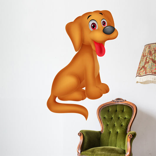 Cute dog cartoon Wall Decal