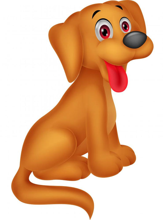 Cute dog cartoon Wall Decal