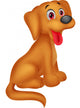 Cute dog cartoon Wall Decal