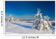 Winter wood landscape with a snow on branches Wall Mural