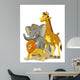Cartoon Safari Illustration for Wall Mural