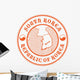 South Korea Map Stamp Wall Decal