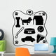 Dog Stuff Silhouettes Wall Decal
