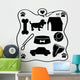 Dog Stuff Silhouettes Wall Decal