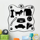 Dog Stuff Silhouettes Wall Decal