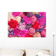 Bridal decorations in different shades of pink and purple Wall Mural