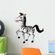Cute Zebra Cartoon Walking Wall Decal