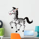 cute zebra cartoon walking Wall Decal