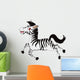 Funny Running Zebra Cartoon Wall Decal