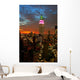 New York City Midtown Skyline at Dark Wall Mural