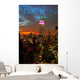 New York City Midtown Skyline at Dark Wall Mural