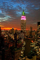 New York City Midtown Skyline at Dark Wall Mural