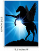 Rearing Silhouetted Unicorn Wall Mural