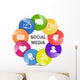 Vector social media concept Wall Decal