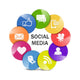 Vector social media concept Wall Decal