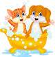 Cute Cat and Dog