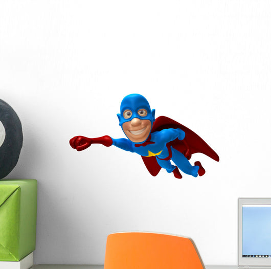 Flying Superheros Wall Decal