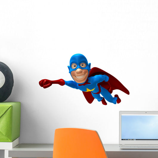Flying Superheros Wall Decal