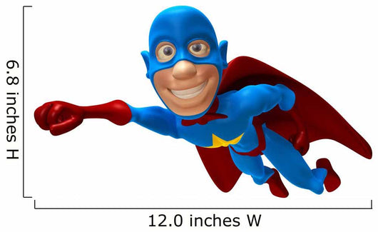 Flying Superheros Wall Decal