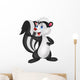 Cute skunk cartoon waving hand Wall Decal