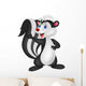 Cute skunk cartoon waving hand Wall Decal